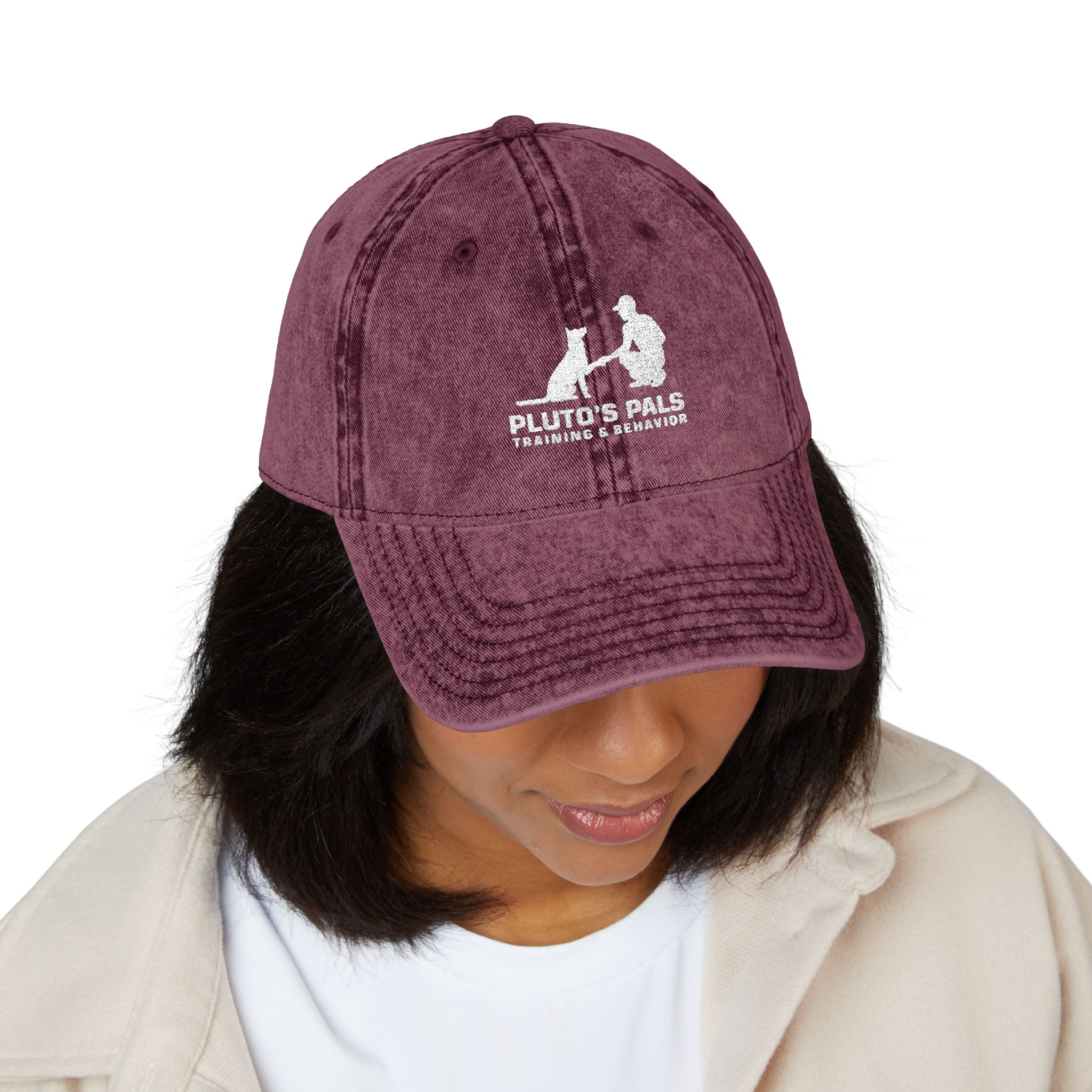 Vintage Embroidered Baseball Cap — Pluto & Earl Pet Rescue Logo - Image 23