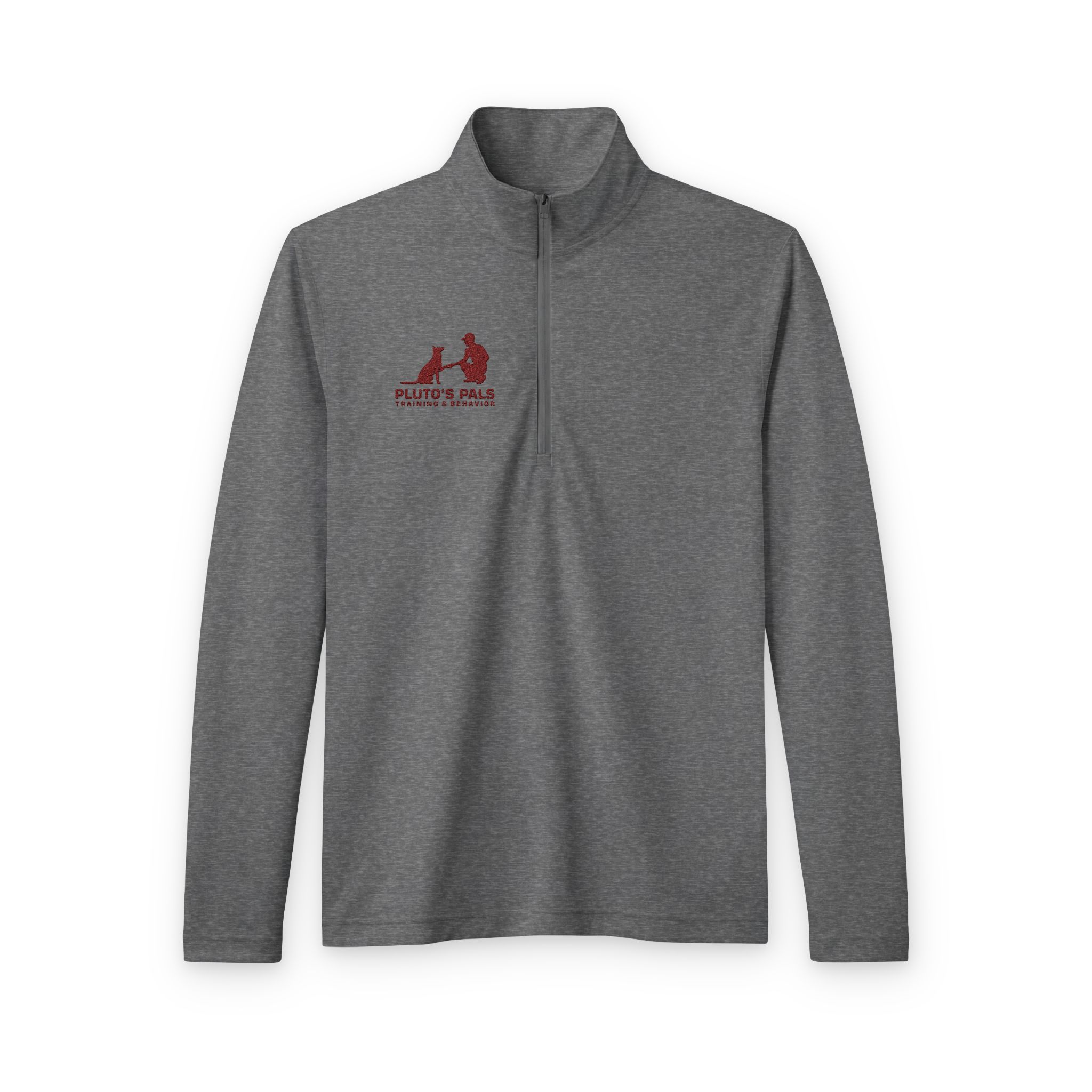 Quarter-Zip Pullover - 'Paws & Play' Red Dog Logo