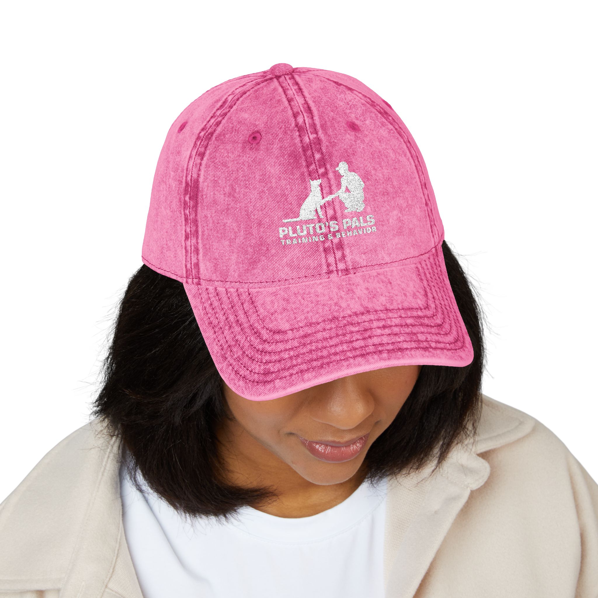 Vintage Embroidered Baseball Cap — Pluto & Earl Pet Rescue Logo - Image 19