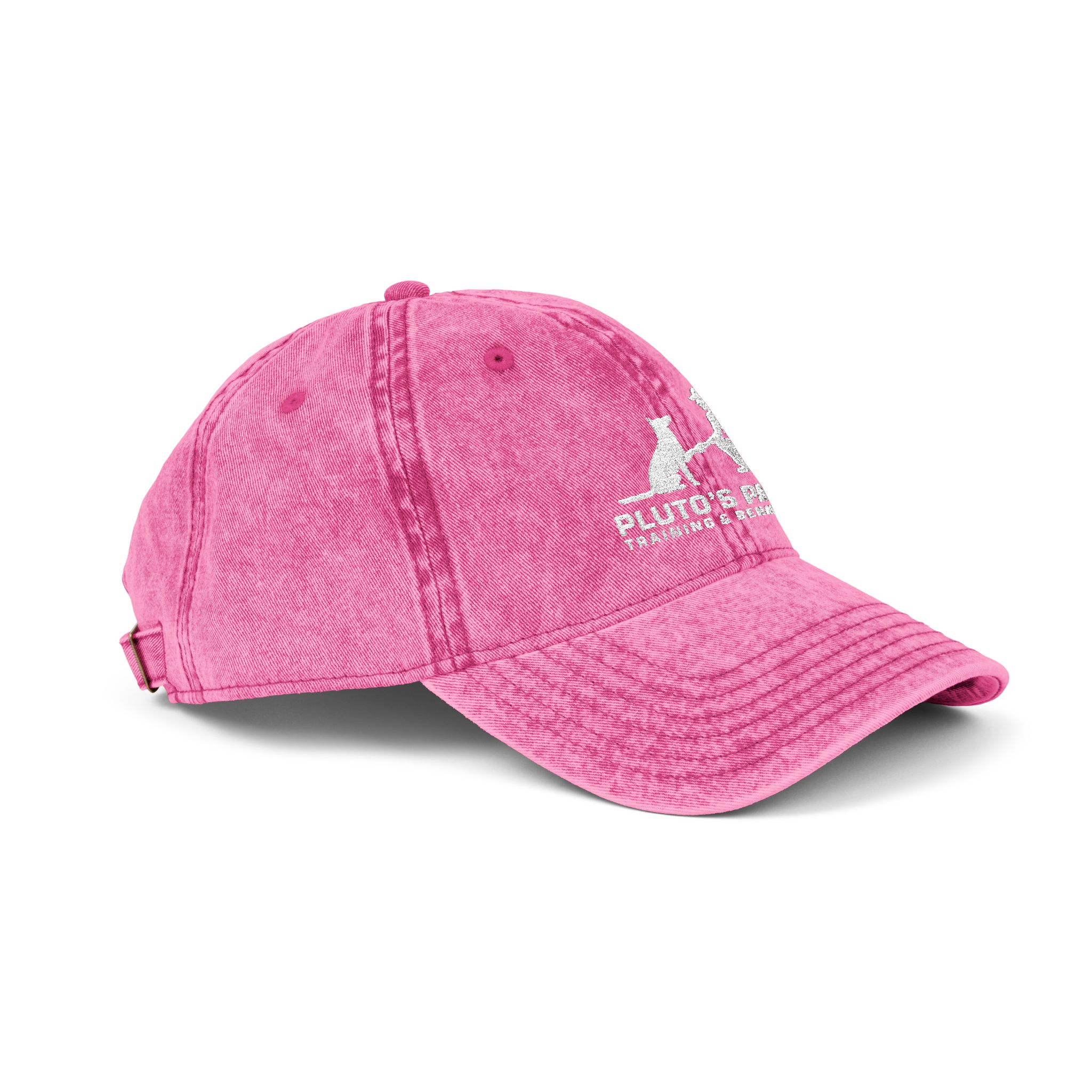 Vintage Embroidered Baseball Cap — Pluto & Earl Pet Rescue Logo - Image 18