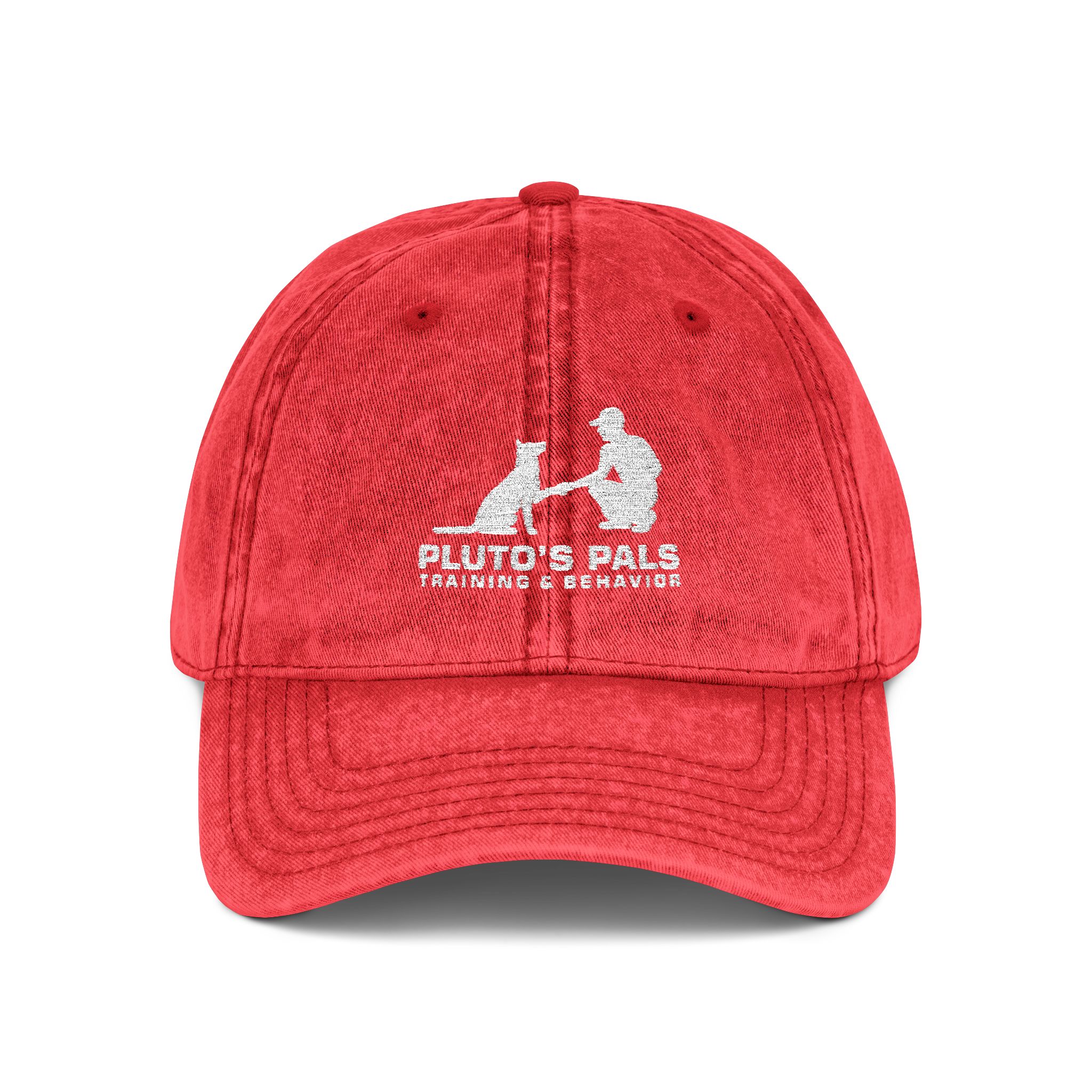 Vintage Embroidered Baseball Cap — Pluto & Earl Pet Rescue Logo