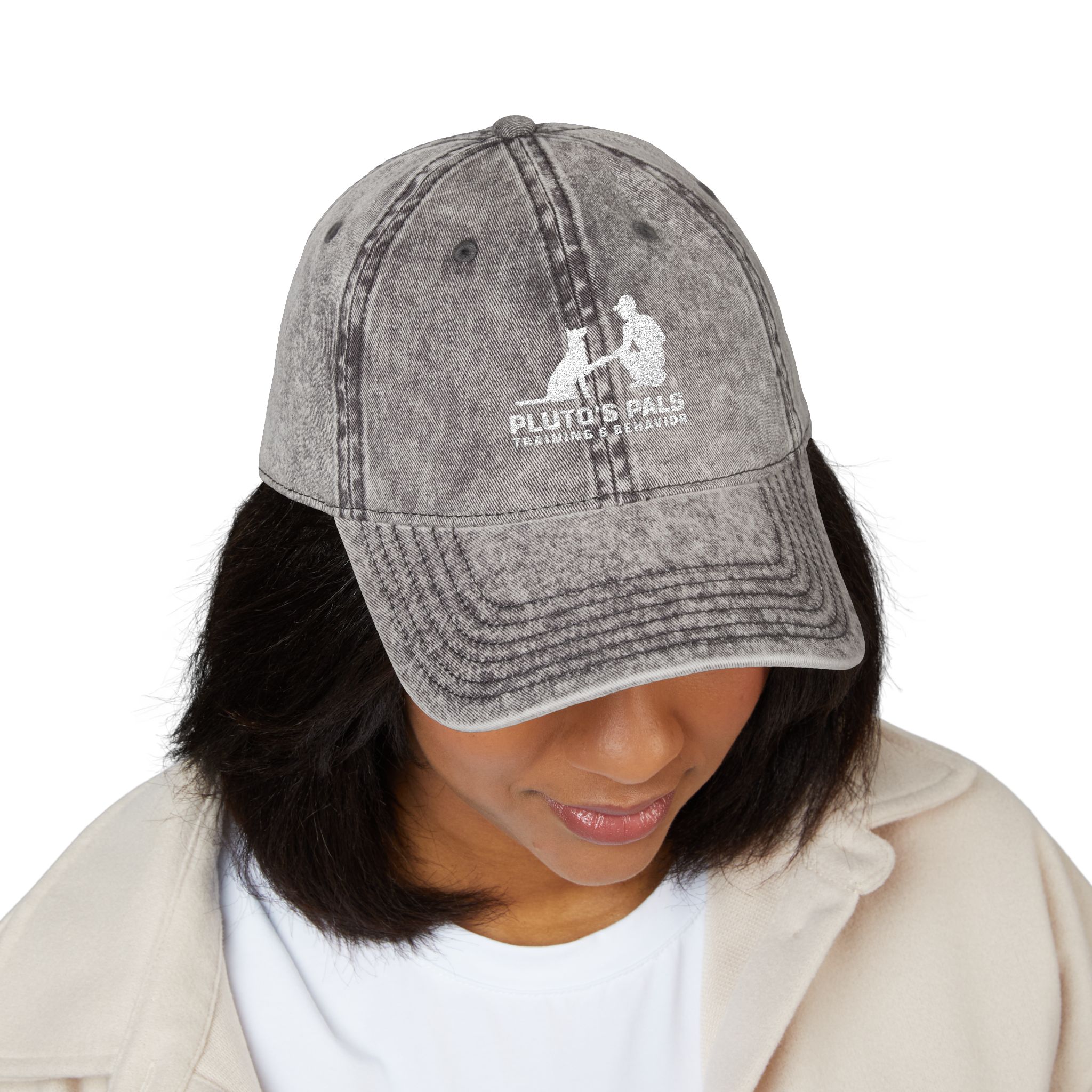 Vintage Embroidered Baseball Cap — Pluto & Earl Pet Rescue Logo - Image 7