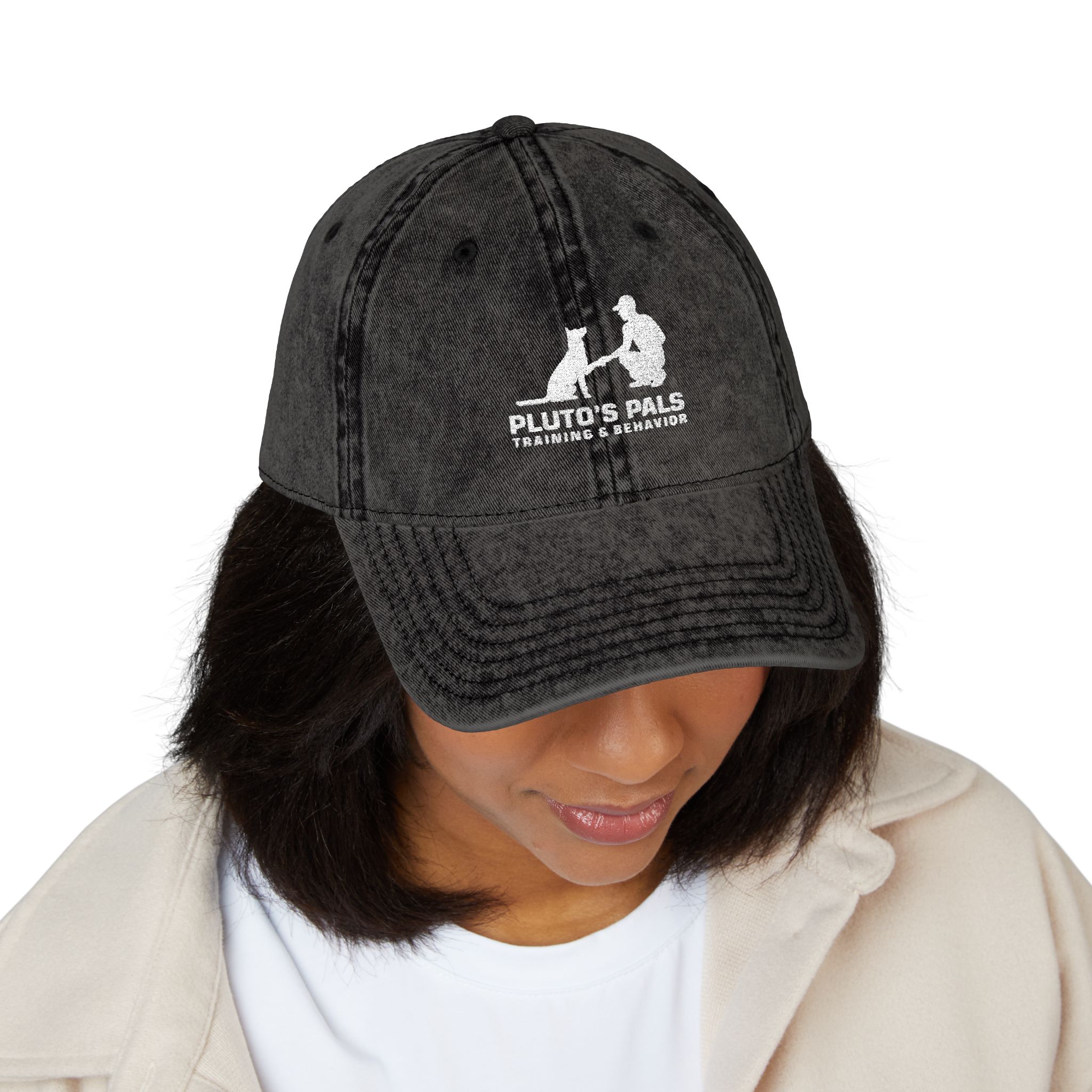 Vintage Embroidered Baseball Cap — Pluto & Earl Pet Rescue Logo - Image 11