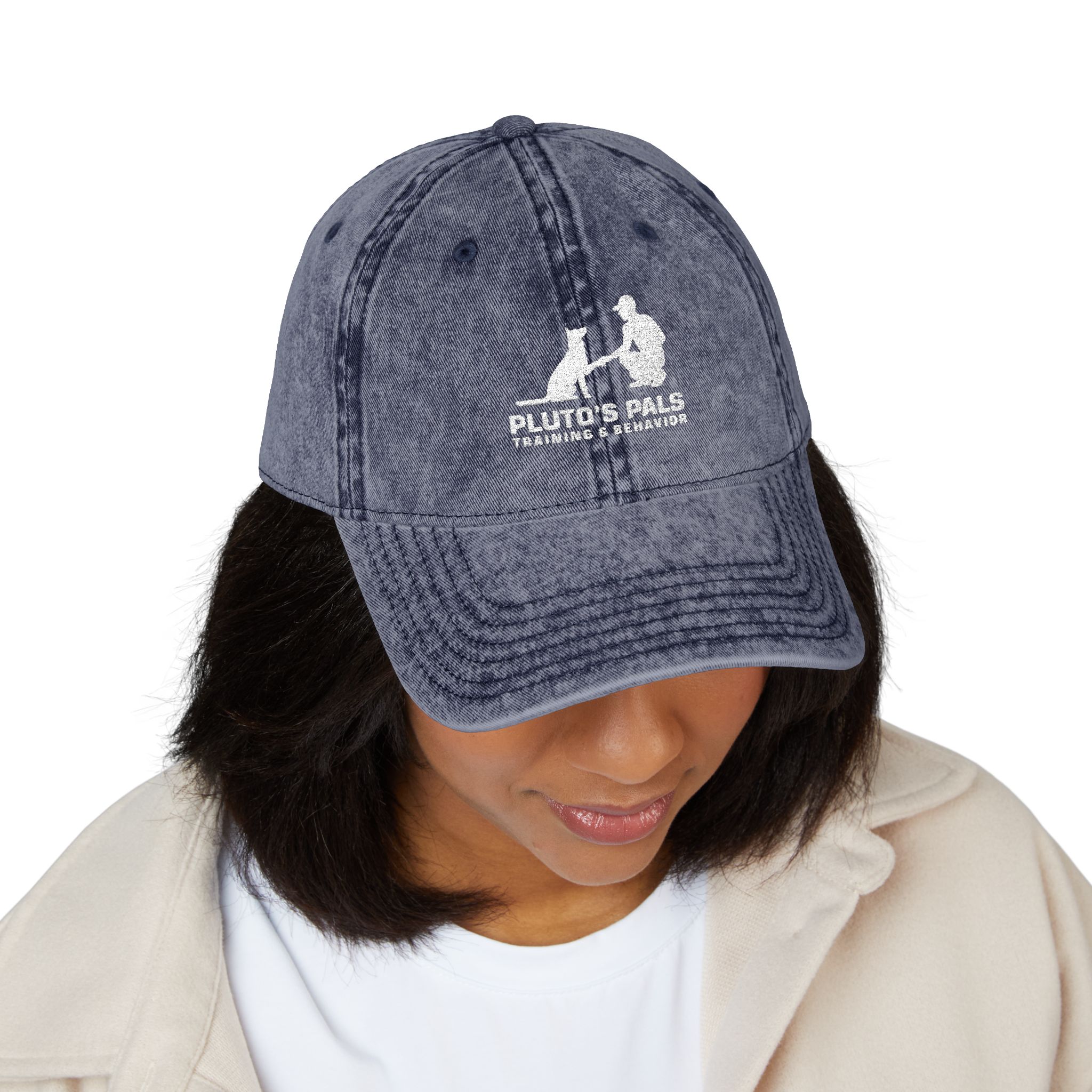 Vintage Embroidered Baseball Cap — Pluto & Earl Pet Rescue Logo - Image 15